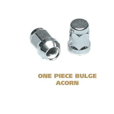 TOPLINE WHEEL Lug Nuts One Piece Bulge Acorn 0.75 in. Hex 12 mm 1.25 Right Hand T42-C17064